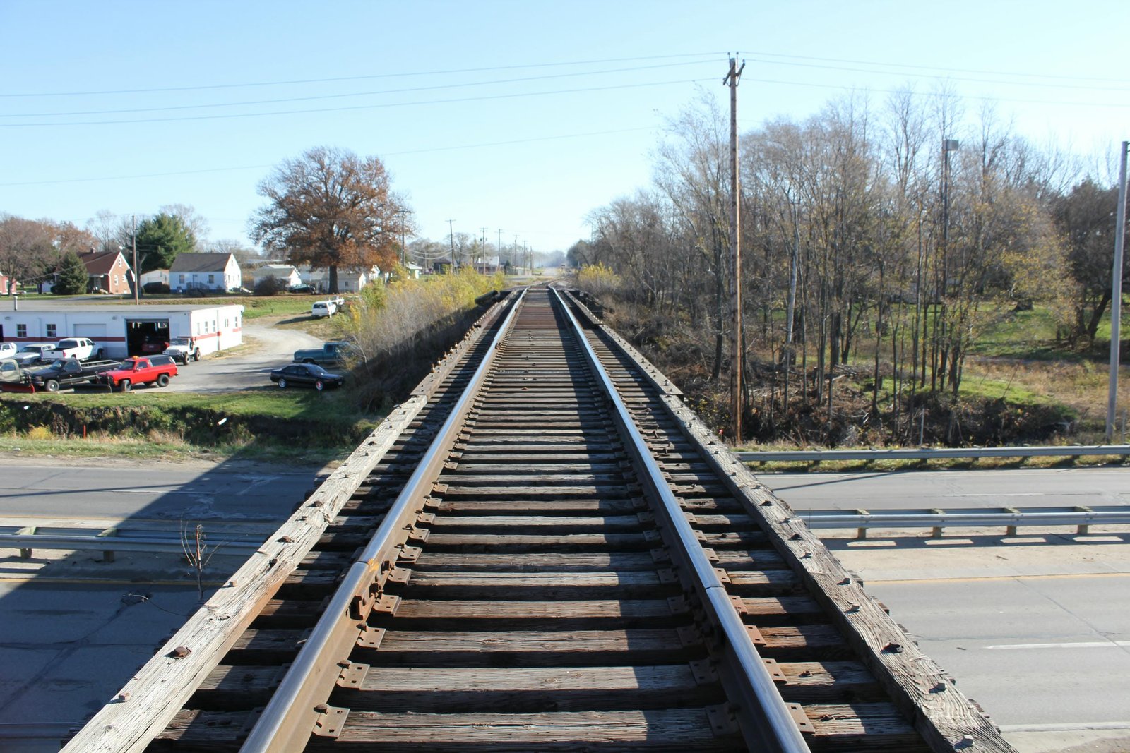 Looking east